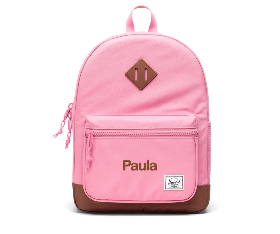 Mochila Herschel New Heritage Kids Personalizable Cashmere Rose Saddle Brown