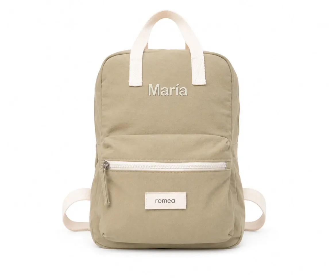 Mochila Infantil Andrea Kaki Personalizable