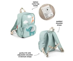 Mochila Infantil Canvas Elphee Blue Personalizable