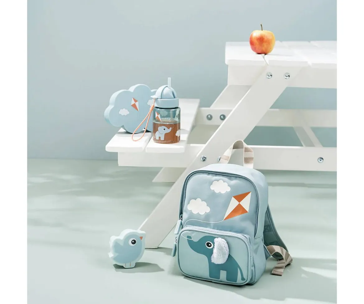 Mochila Infantil Canvas Elphee Blue Personalizable
