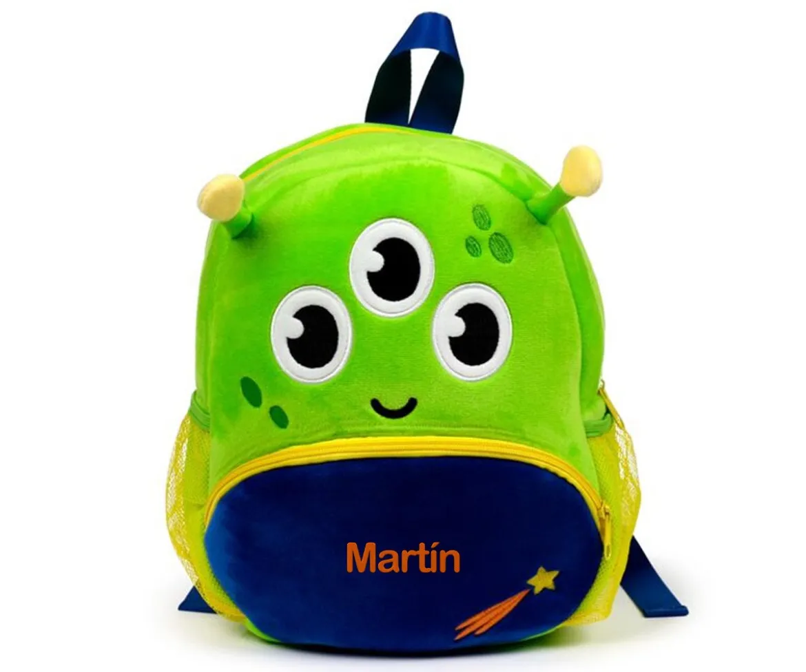 Mochila Infantil de Peluche Personalizable Alien Space Cadet