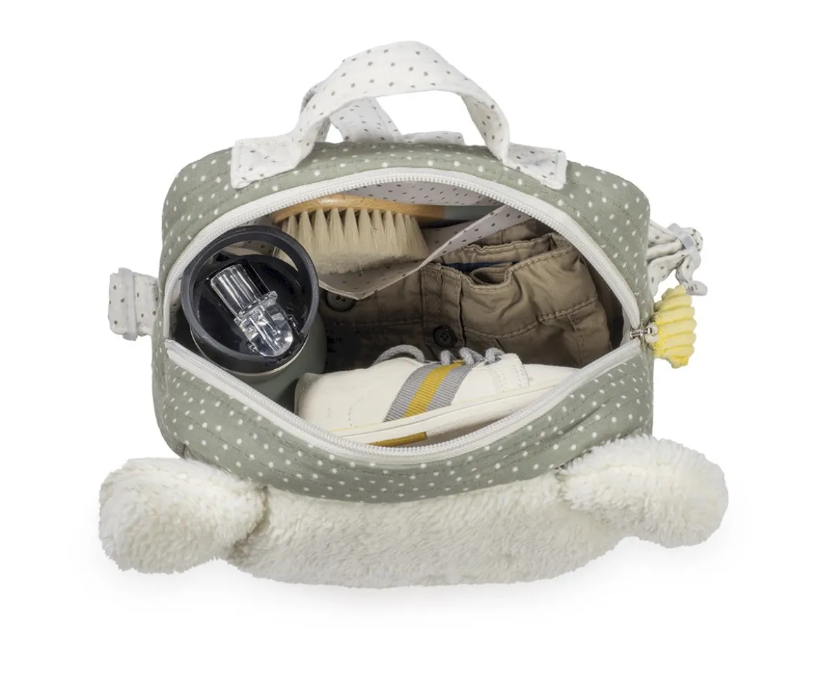 Mochila Infantil Ratoncito Topito Poppy Musgo Personalizable