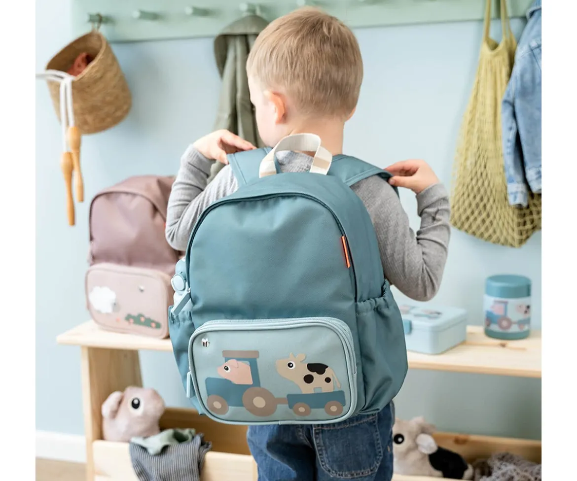 Mochila Infantil Tiny Farm Blue Personalizable