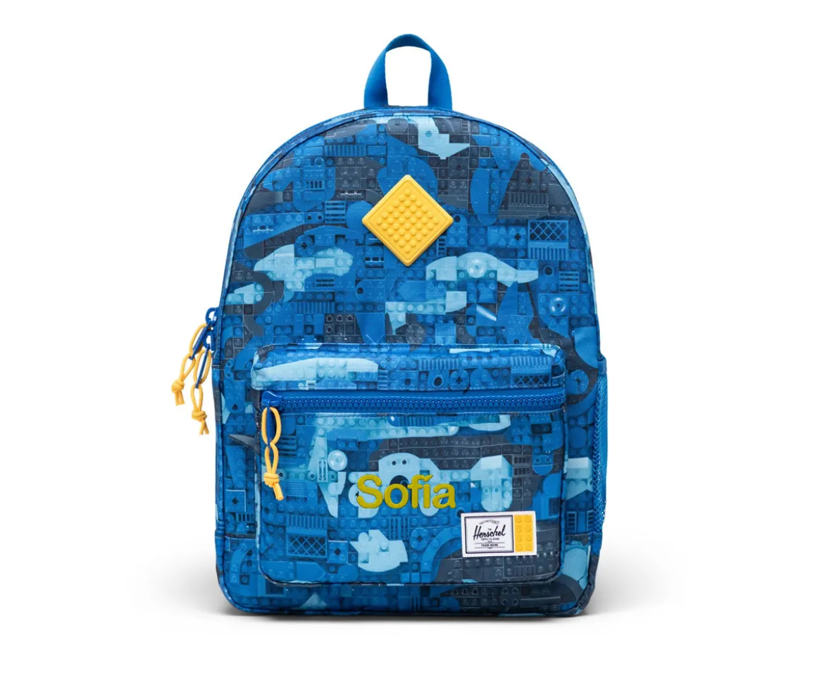 Mochila LEGO® Herschel Personalizable New Heritage Kids Abstract Bricks Blue