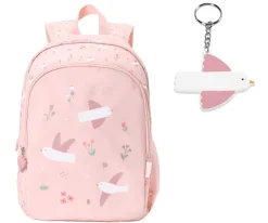 Mochila Mediana Blossom Birds + Llavero Personalizable