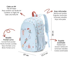 Mochila Mediana Circus Show + Llavero Personalizable