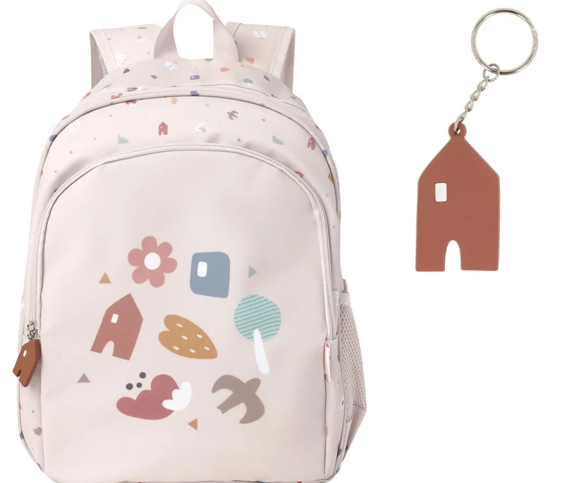 Mochila Mediana Geometric Nature + Llavero Personalizable