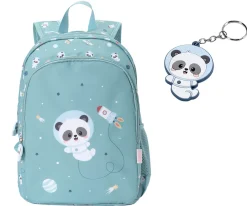 Mochila Mediana Pandas in Space + Llavero Personalizable