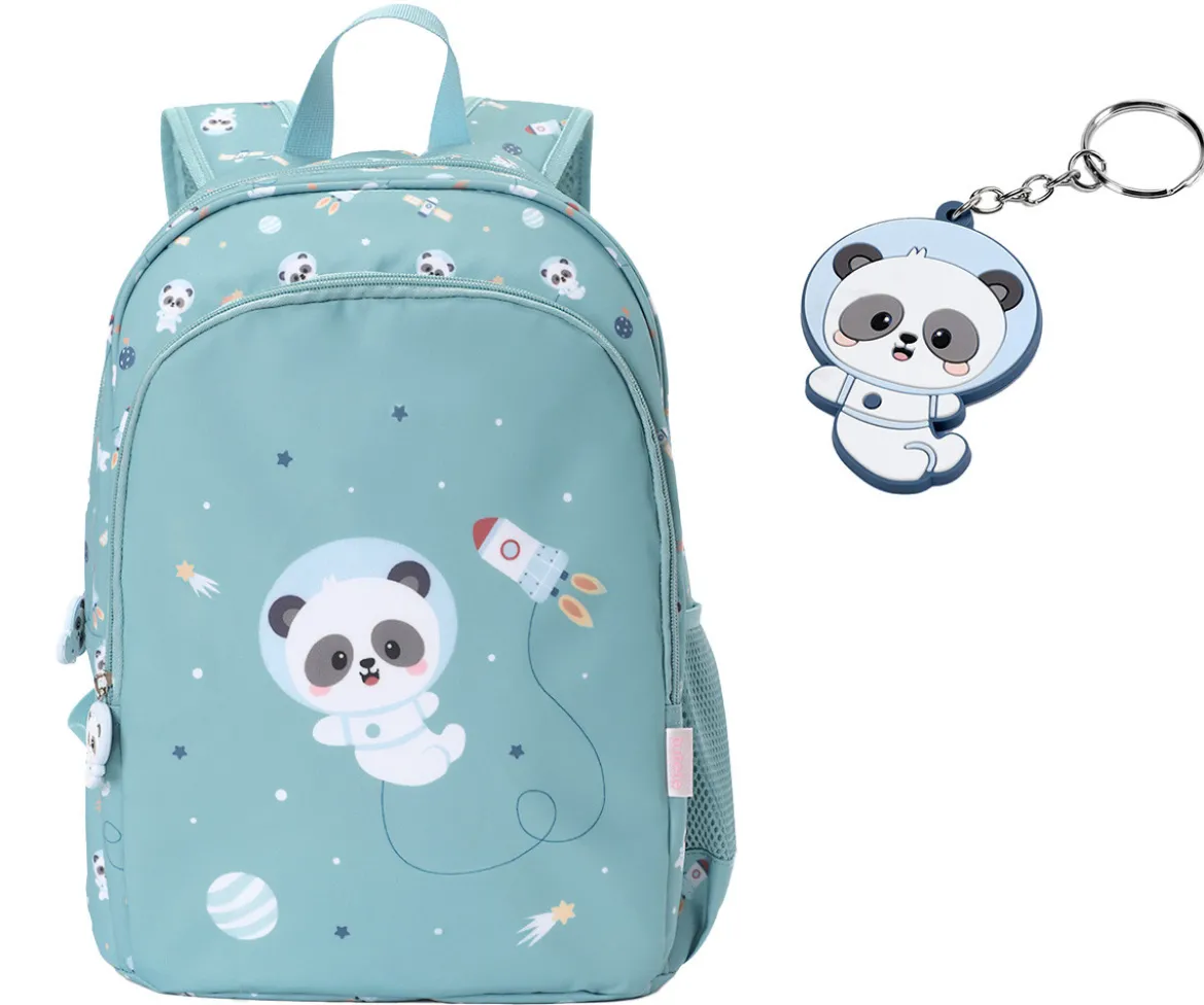 Mochila Mediana Pandas in Space + Llavero Personalizable
