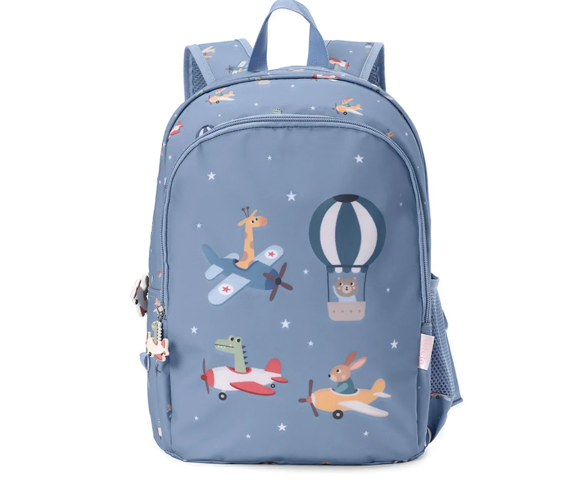 Mochila Mediana Planes + Llavero Personalizable