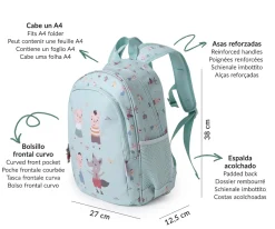 Mochila Mediana The Three Little Pigs + Llavero Personalizable
