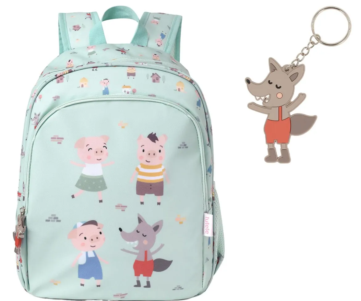 Mochila Mediana The Three Little Pigs + Llavero Personalizable
