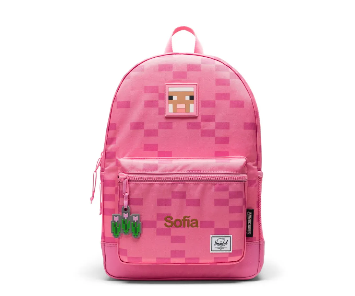 Mochila Minecraft Personalizable Herschel Heritage Youth Pink Sheep