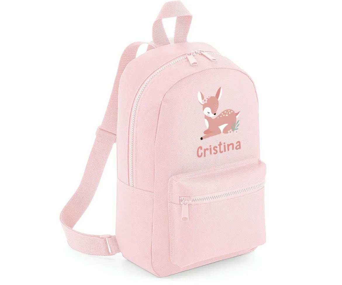 Mochila Mini Fashion Rosa Personalizada Sweet Deer