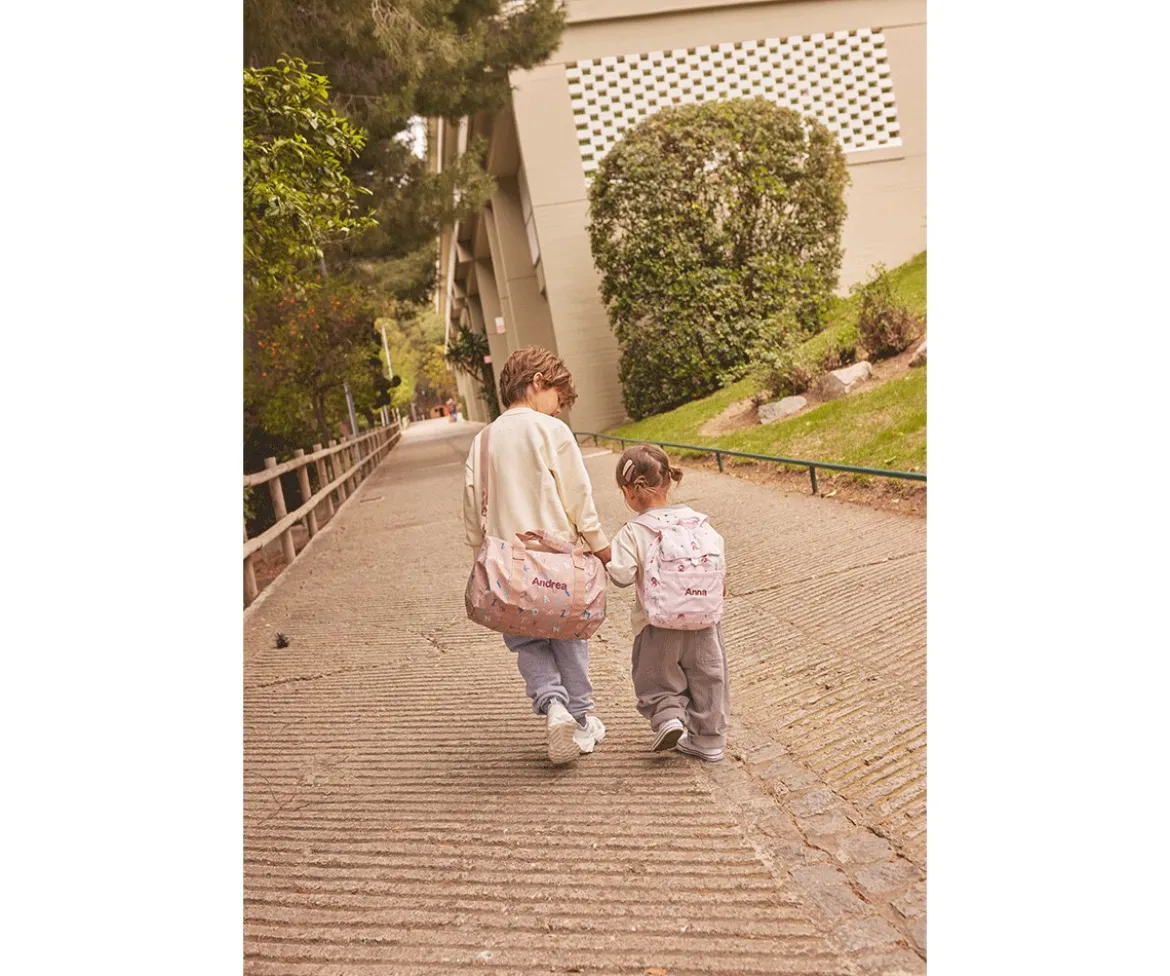 Mochila Pequeña Tela Funny Letters Personalizable