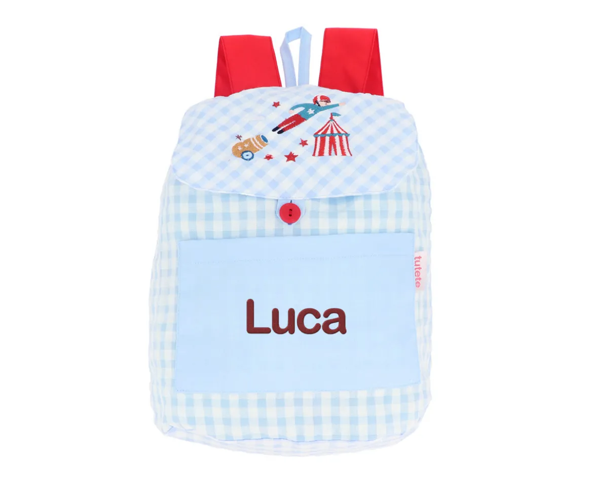 Mochila Pequeña Vichy Circus Show Personalizable