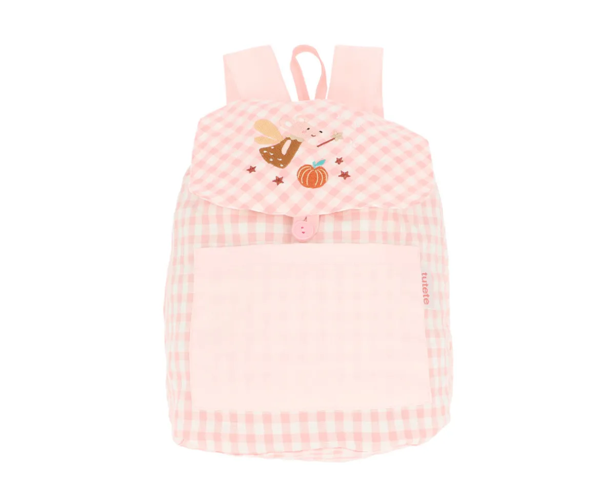 Mochila Pequeña Vichy Mouse Fairies Personalizable