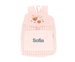 Mochila Pequeña Vichy Mouse Fairies Personalizable
