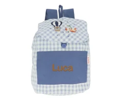 Mochila Pequeña Vichy Planes Personalizable