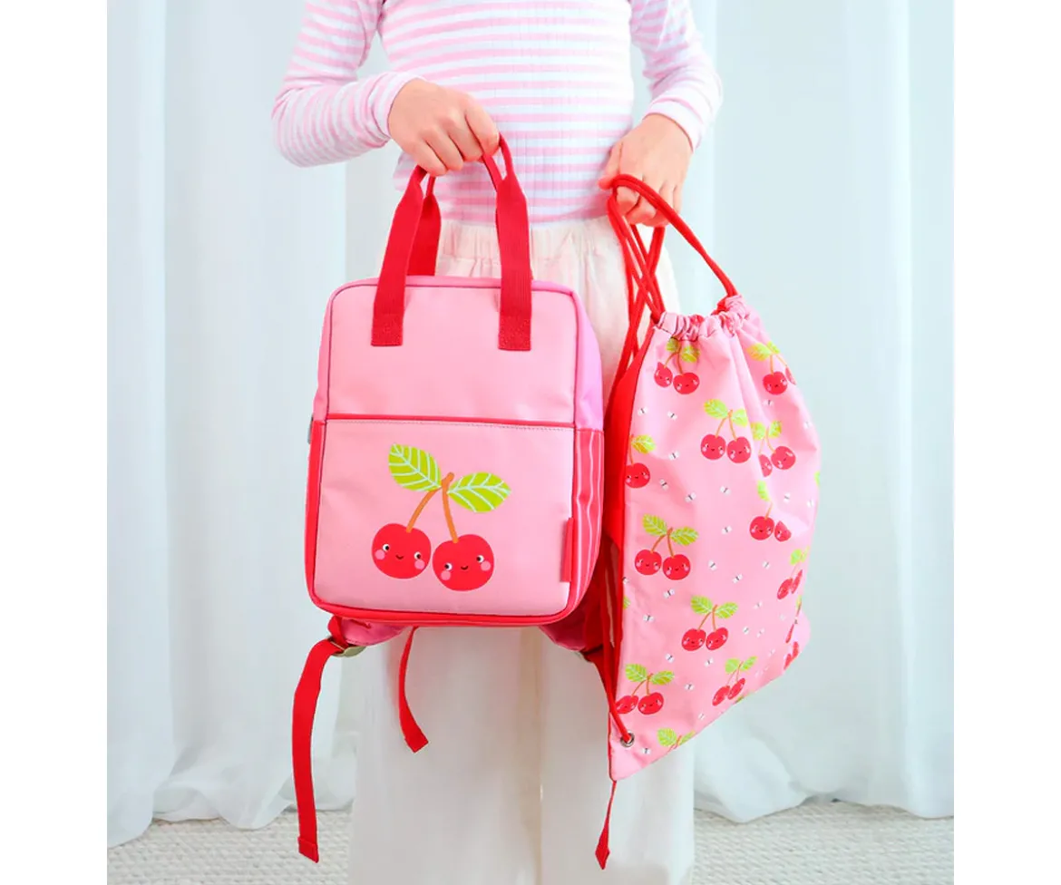 Mochila Preescolar Happy Cherries Personalizable