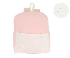 Mochila Rainbow Dots Rosa Personalizable