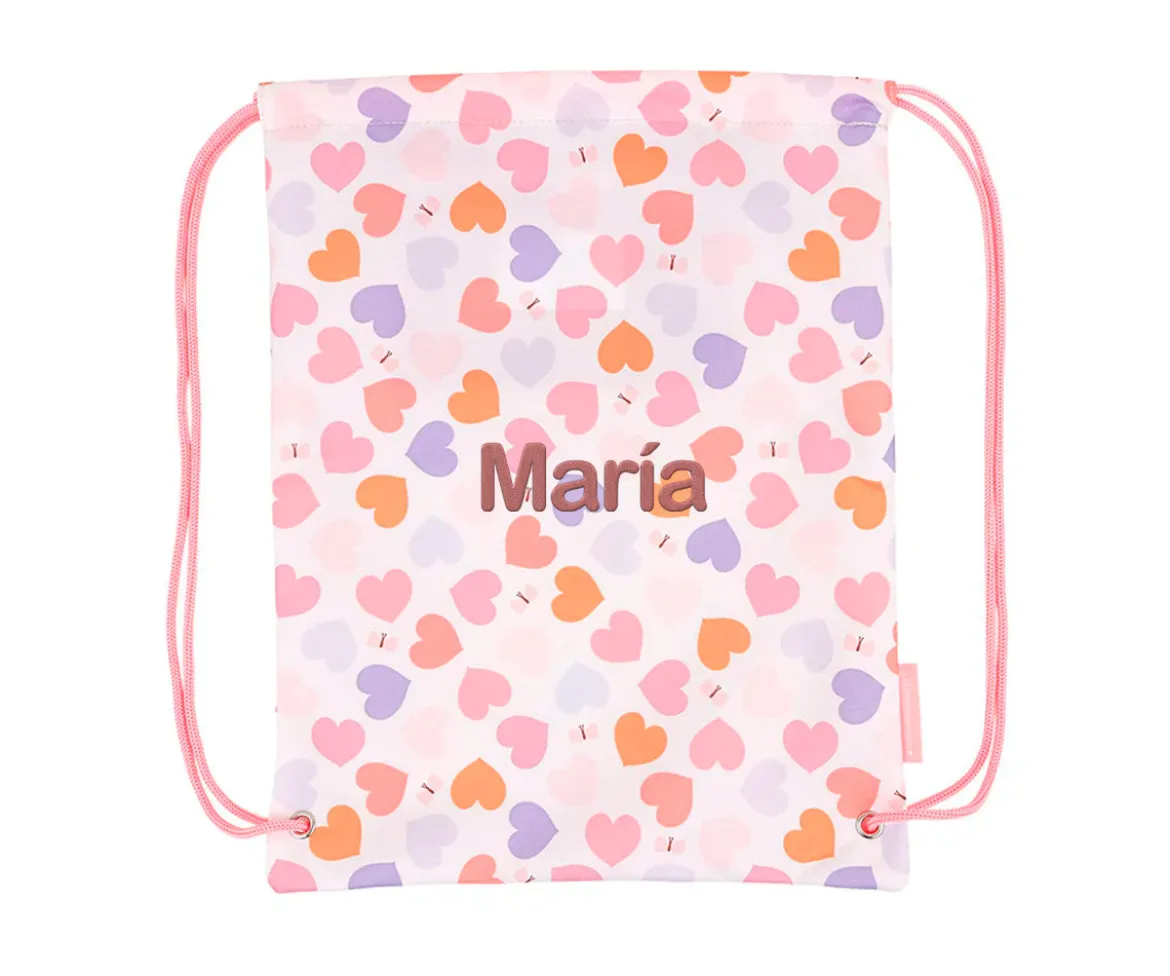 Mochila Saco Corazones Personalizable