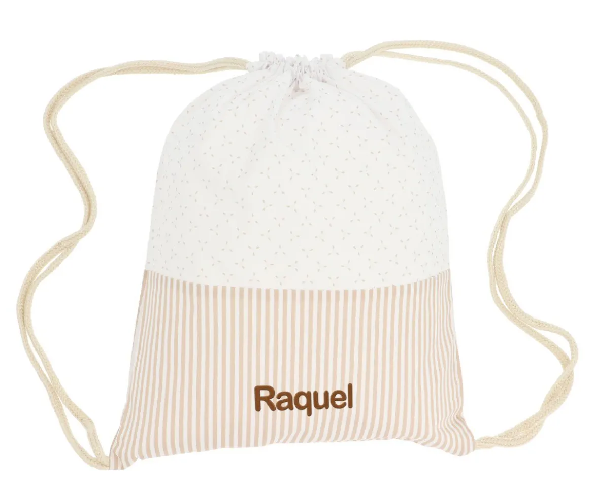 Mochila Saco Dorset Beige Personalizable