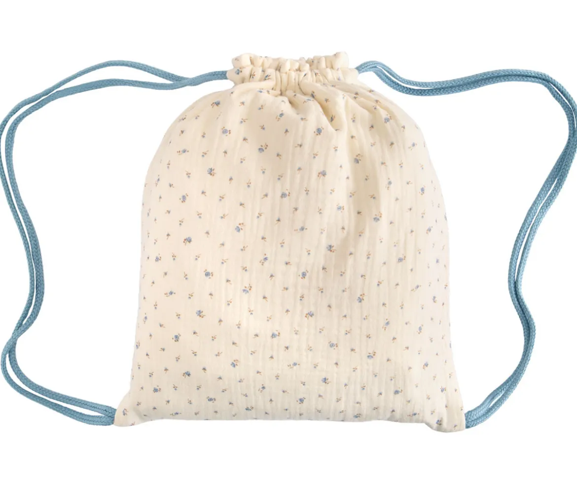 Mochila Saco Flor Azul Personalizable