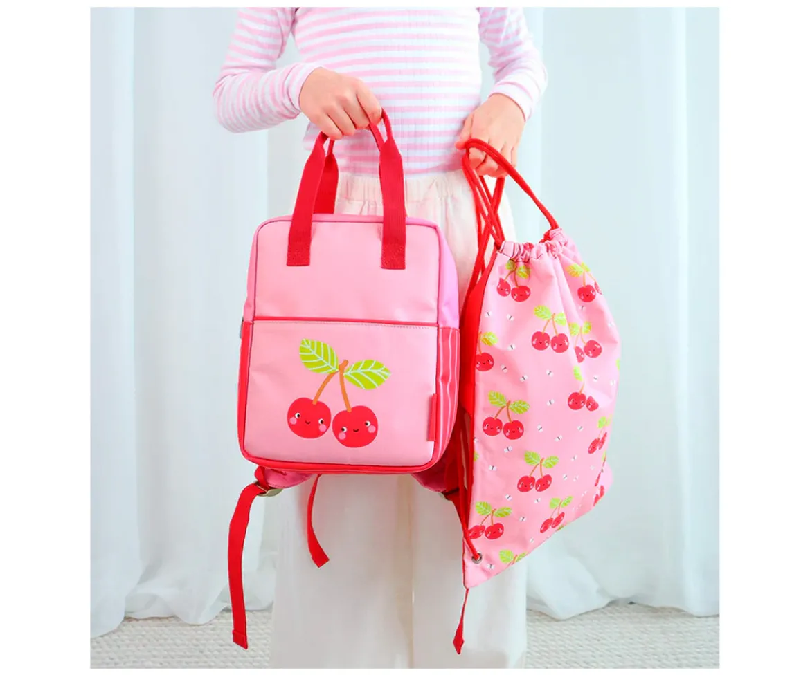 Mochila Saco Happy Cherries Personalizable