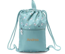 Mochila Saco Impermeable Pandas in Space Personalizable