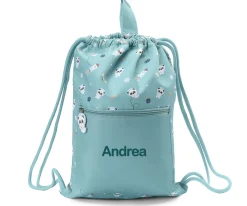 Mochila Saco Impermeable Pandas in Space Personalizable