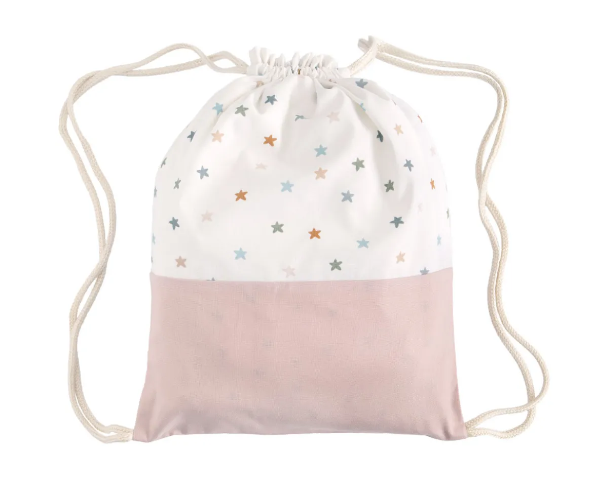 Mochila Saco Little Stars Pink Personalizable