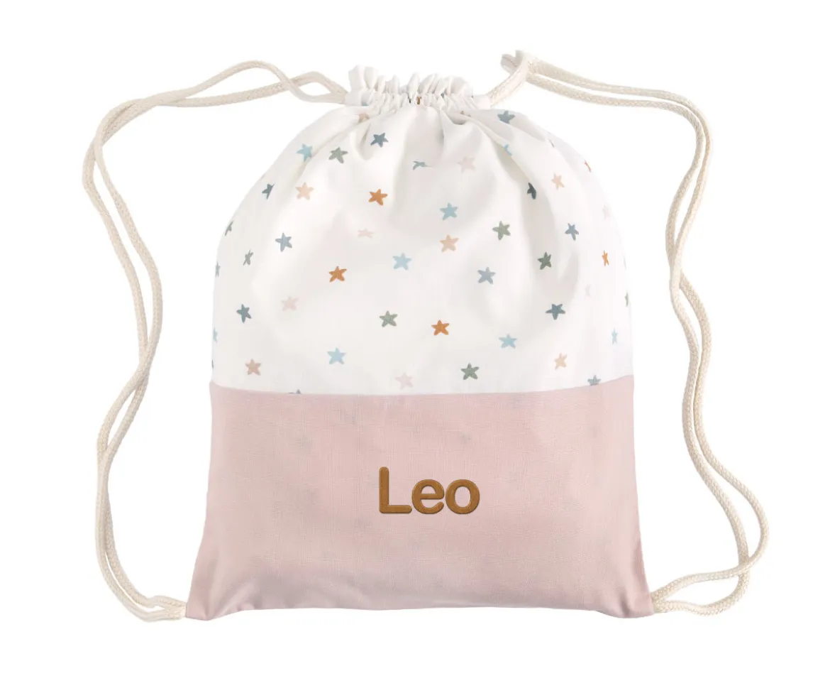 Mochila Saco Little Stars Pink Personalizable