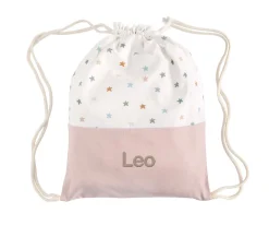 Mochila Saco Little Stars Pink Personalizable