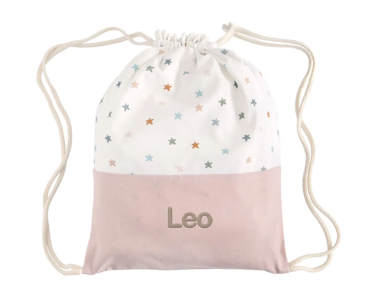 Mochila Saco Little Stars Pink Personalizable