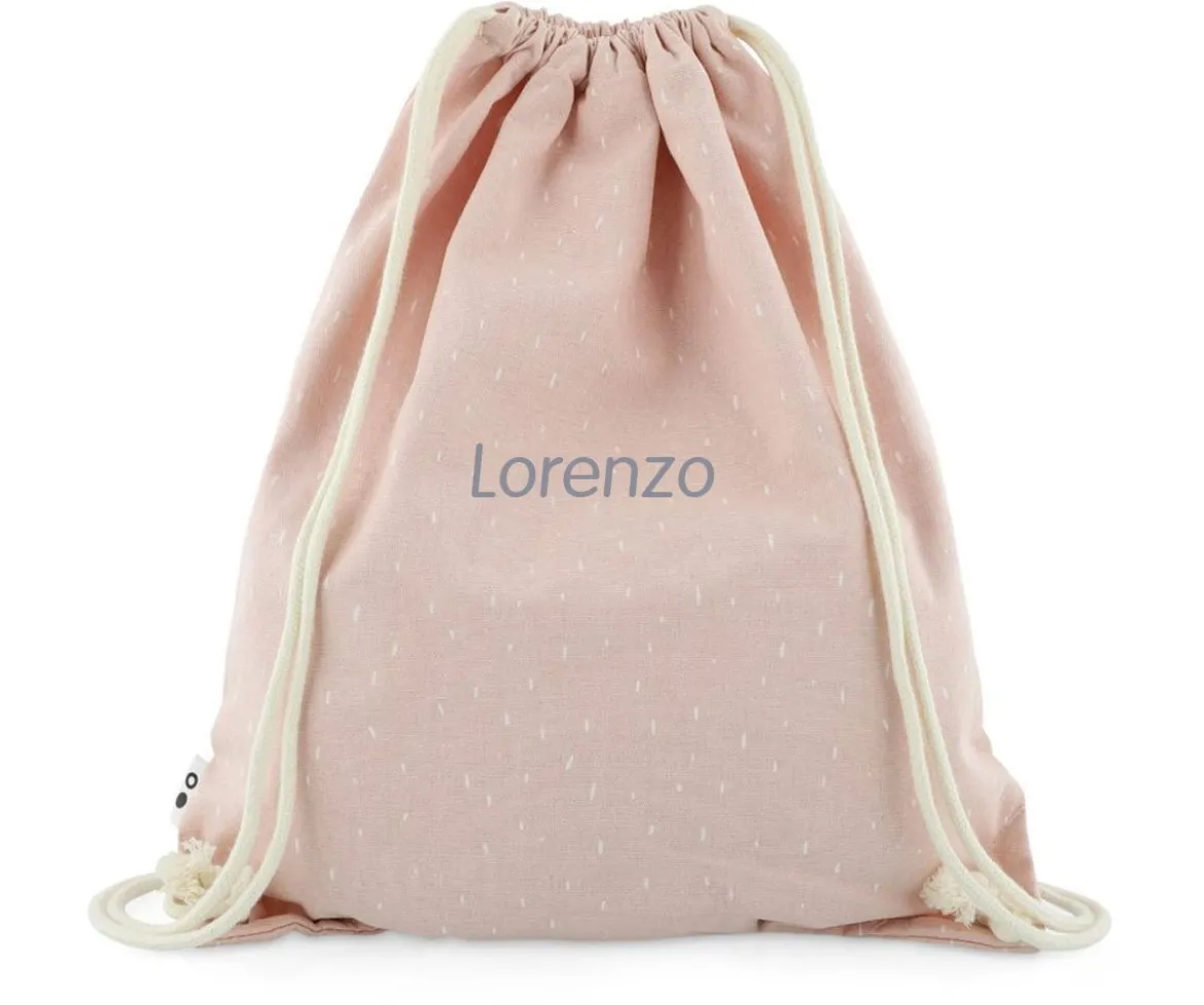 Mochila Saco Mrs. Rabbit Personalizable
