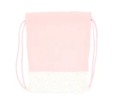 Mochila Saco Rainbow Dots Rosa Personalizable