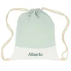 Mochila Saco Rainbow Dots Verde Personalizable