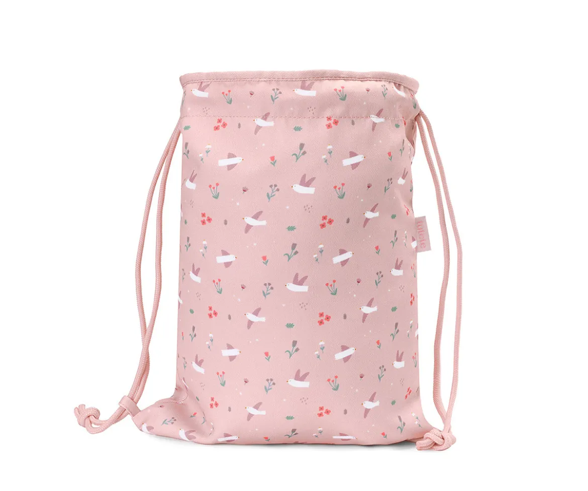 Mochila Saco Tela Blossom Birds Personalizable