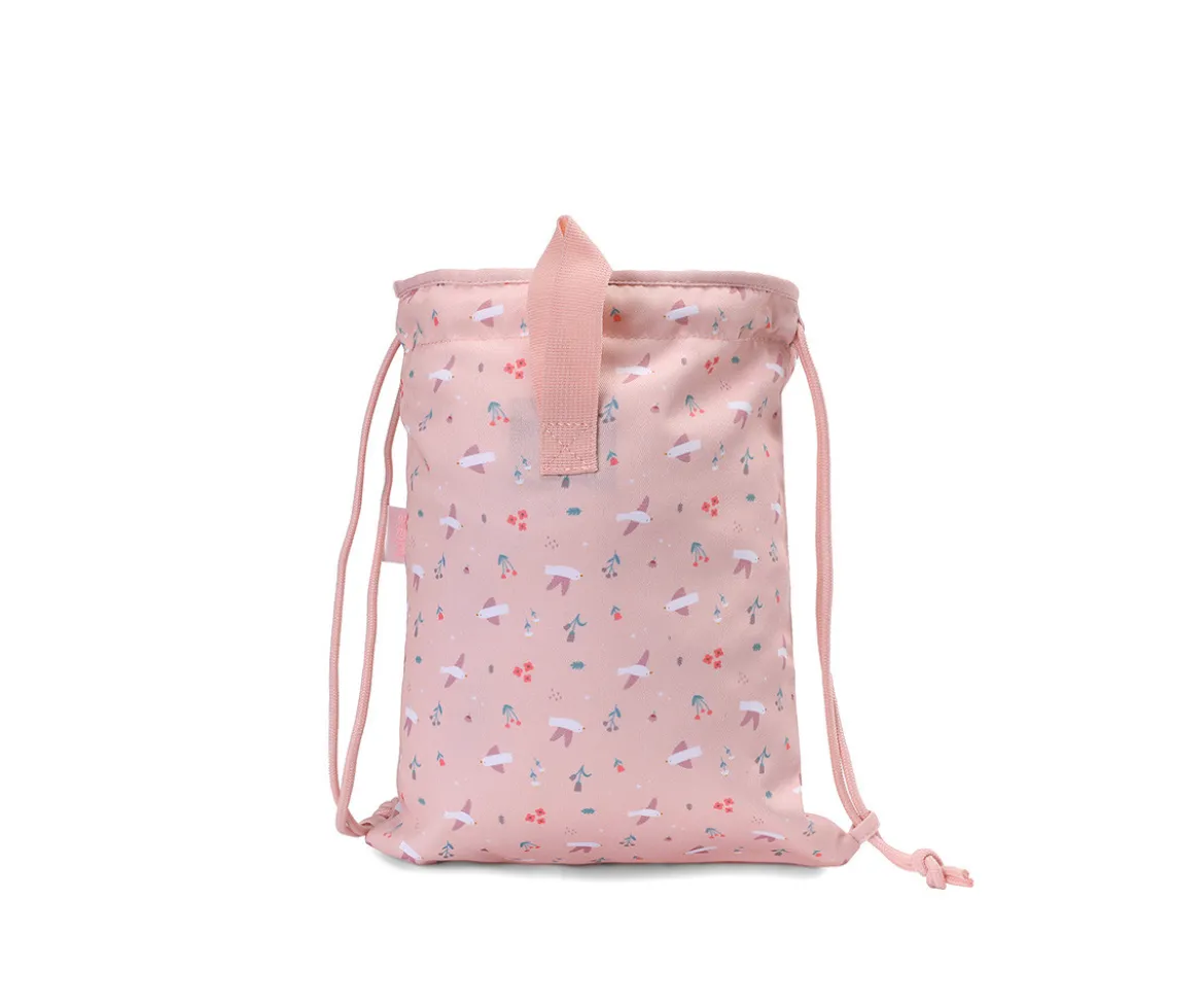 Mochila Saco Tela Blossom Birds Personalizable