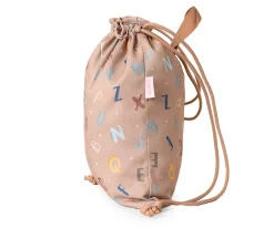 Mochila Saco Tela Funny Letters Personalizable