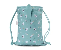 Mochila Saco Tela Pandas in Space Personalizable