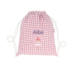 Mochila Saco Vichy Ballet Personalizable