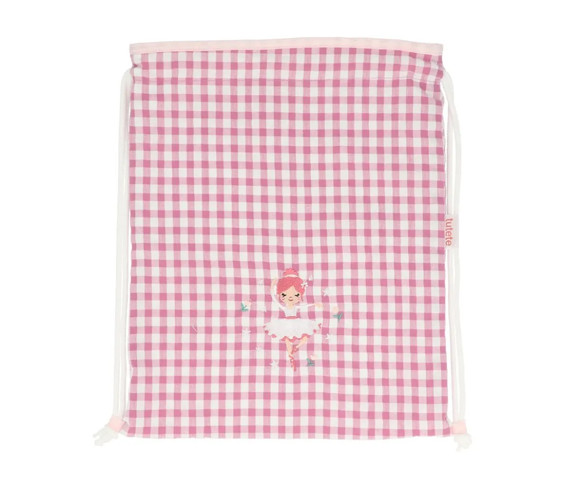 Mochila Saco Vichy Ballet Personalizable