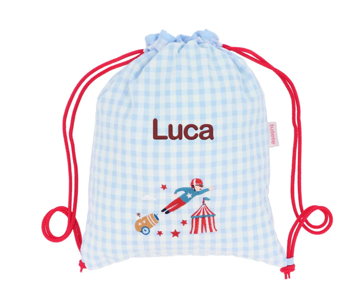 Mochila Saco Vichy Circus Show Personalizable