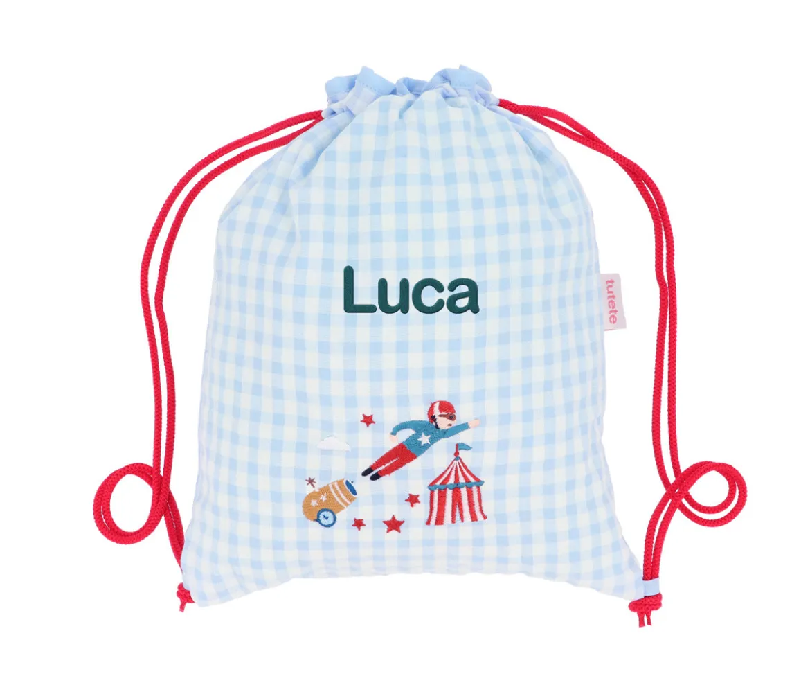 Mochila Saco Vichy Circus Show Personalizable