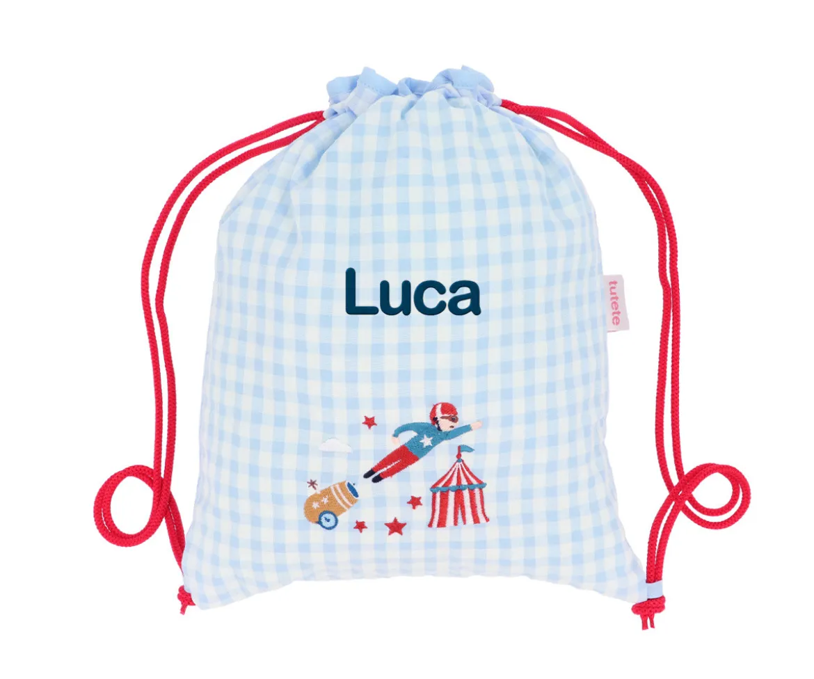 Mochila Saco Vichy Circus Show Personalizable
