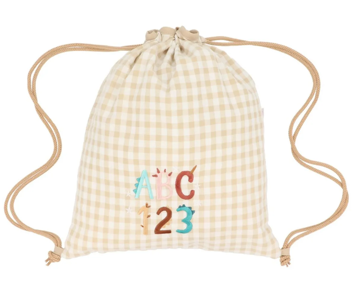 Mochila Saco Vichy Funny Letters Personalizable