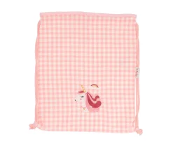 Mochila Saco Vichy Magical Unicorn Personalizable