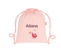 Mochila Saco Vichy Magical Unicorn Personalizable